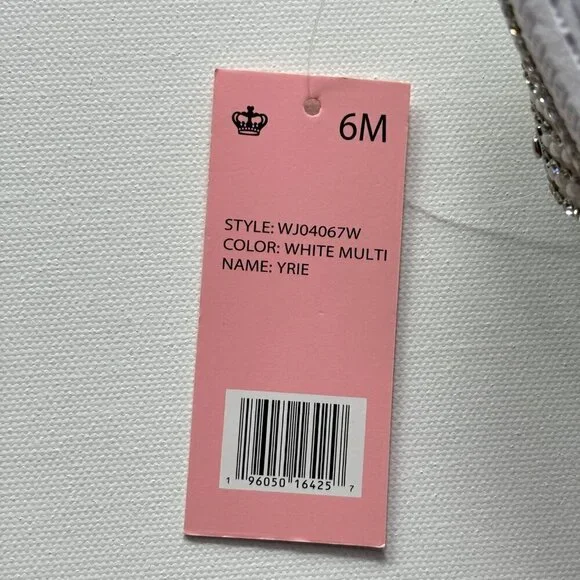 Juicy Couture Women's Yrie White Rhinestone Slides - Picture 11 of 13